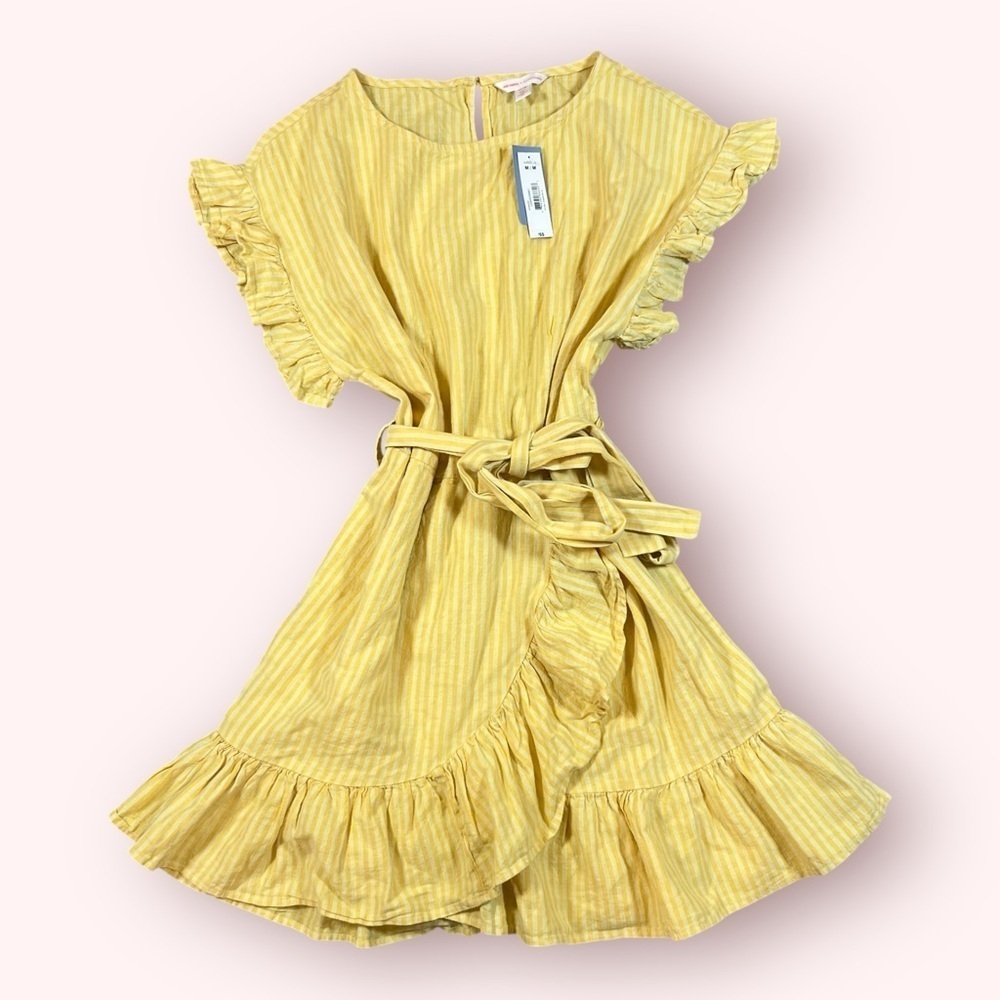 JILLIAN HARRIS X JOE FRESH Sunshine Yellow Ruffle Linen Dress NWT Women's M